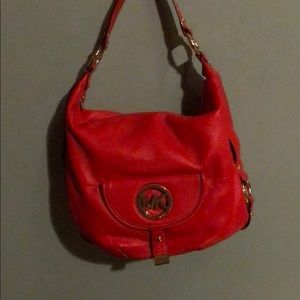 Michael Kors purse reddish orange color beautiful